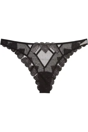 FLEUR DU MAL Heart embroidered cheeky briefs