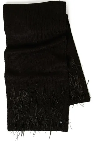 Twin-Set Feather-embellished scarf