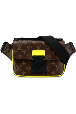 LOUIS VUITTON 2021-2023 Monogram Macassar S Lock Sling belt bag