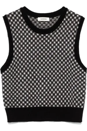 Sandro Shepherd-checked vest