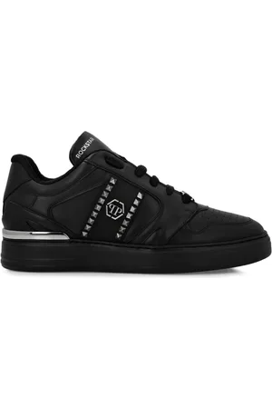Philipp Plein Stud-embellished leather sneakers
