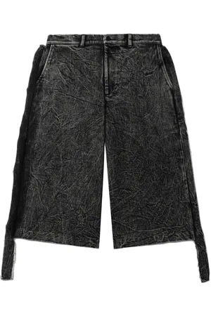 WESTFALL Acid-wash denim shorts