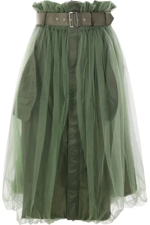 NOIR KEI NINOMIYA Belted tulle skirt