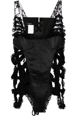 pushBUTTON Lace embroidery sleeveless blouse