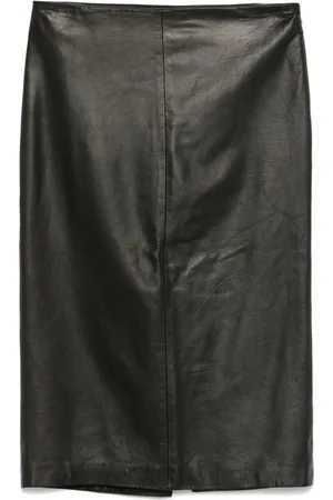 Gucci 2000s leather mini skirt