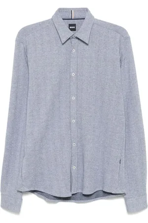 HUGO BOSS Herringbone-pattern shirt