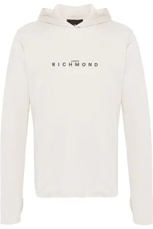 John Richmond Loog-embroidered jersey hoodie