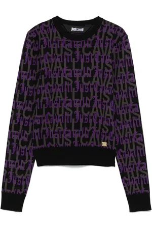 Roberto Cavalli Gothic logo-jacquard sweater