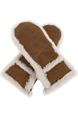 YVES SALOMON Shearling-trim gloves