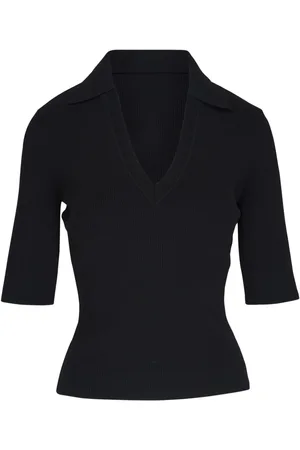 VERONICA BEARD Ribbed-knit T-shirt