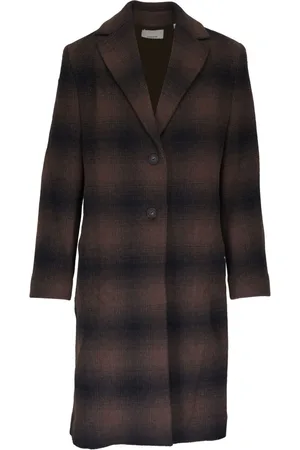 Vince Plaid single-breasted coat