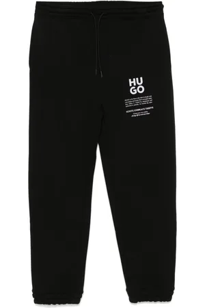 HUGO BOSS Logo and slogans print track pants