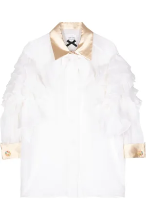 Edward Achour Paris Ruffled silk shirt