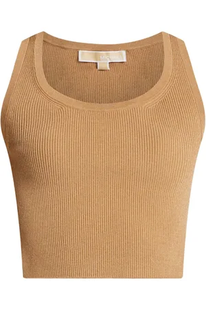 Michael Kors Fine-ribbed cropped tank top