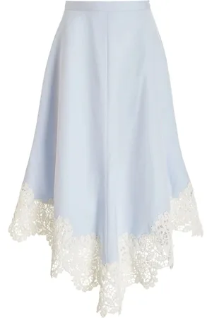 Rosie Assoulin Lace-trim A-line skirt
