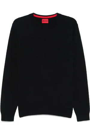 HUGO BOSS Grid-pattern sweater