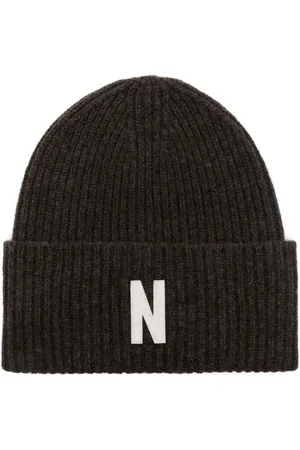 Norse projects Logo-patch beanie hat
