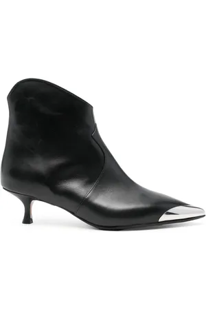 ANNA F. 50mm leather ankle boots