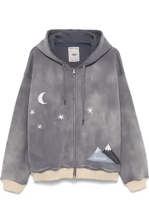 KIDSUPER STUDIOS Moon-patch zip-up hoodie