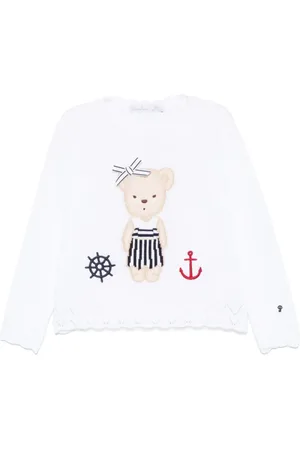 PATACHOU Teddy bear-intarsia sweater