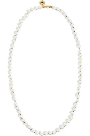 Bimba y Lola Candy-logo faux-pearl necklace