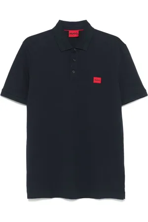 HUGO BOSS Logo-patch cotton-piqué polo shirt