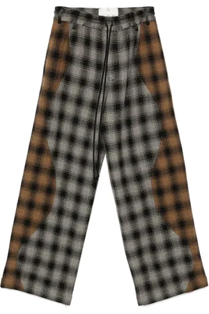 SONG FOR THE MUTE Tartan-check trousers