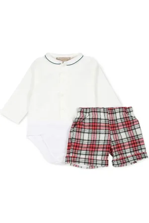 LA STUPENDERIA Check-pattern baby set