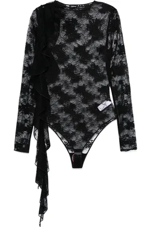 Oseree Scarf-detail bodysuit