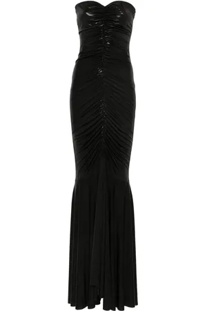 Norma Kamali Strapless shirred gown
