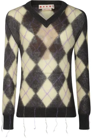 Marni Argyle v-neck sweater