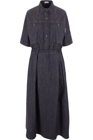 Brunello Cucinelli Denim midi dress
