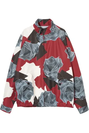 UNDERCOVER Rose-print zip-up jacket