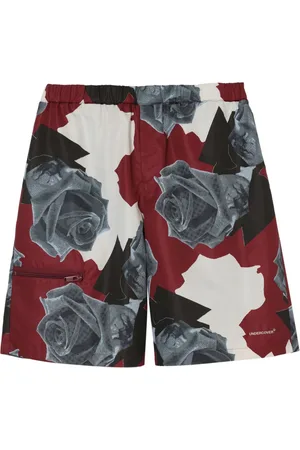 UNDERCOVER Rose-print tafetta shorts