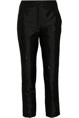 SHIATZY CHEN Floral embroidery straight trousers
