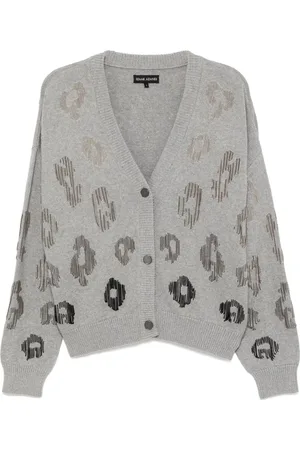 Izaak Azanei Chain-link detailing cardigan
