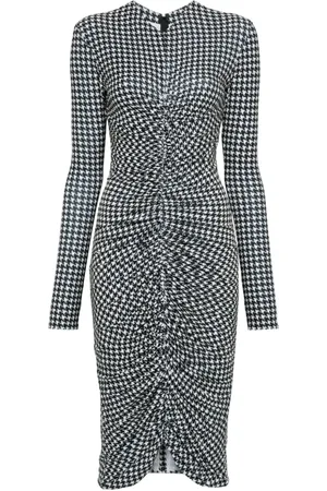 Norma Kamali V-neck long-sleeve midi dress
