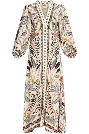 Farm Rio Botanical-print maxi dress