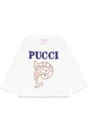PUCCI Junior Embroidered-logo T-shirt