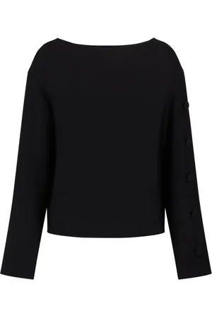 Emporio Armani Button-embellished long-sleeve blouse