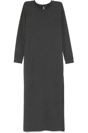 Norma Kamali Side-slit tailored maxi dress