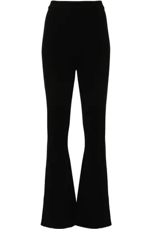 Izaak Azanei Ribbed flared trousers