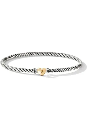 David Yurman 18K rose gold and sterling Cable Collectibles Heart bracelet (3mm)