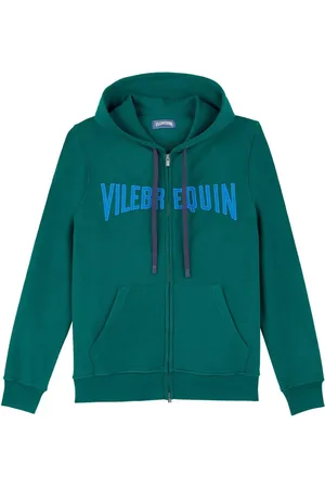 Vilebrequin Cotton Full Zip Hoodie Sweatshirt Stitched Logo