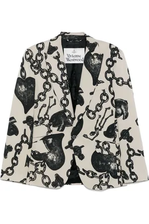Vivienne Westwood Heart Chain-print blazer