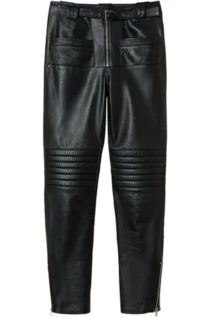 Twin-Set Fairfax leather biker trousers