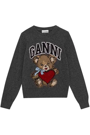 Ganni Embroidered logo jumper