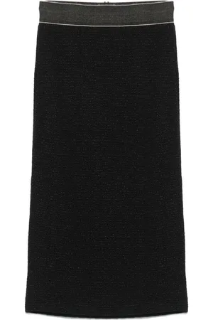 TRANSIT Patterned-jacquard knitted midi skirt