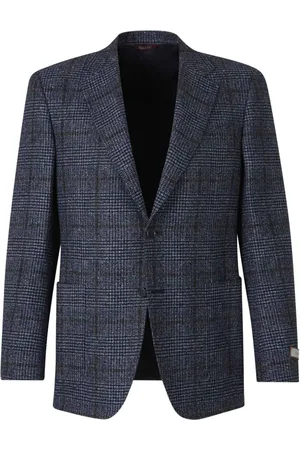 CANALI Plaid wool blazer