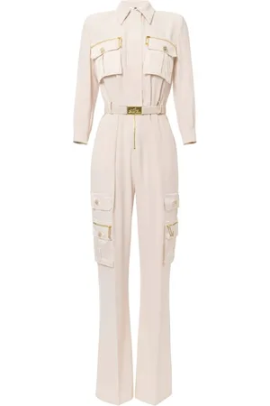 Elisabetta Franchi Wide-leg belted jumpsuit